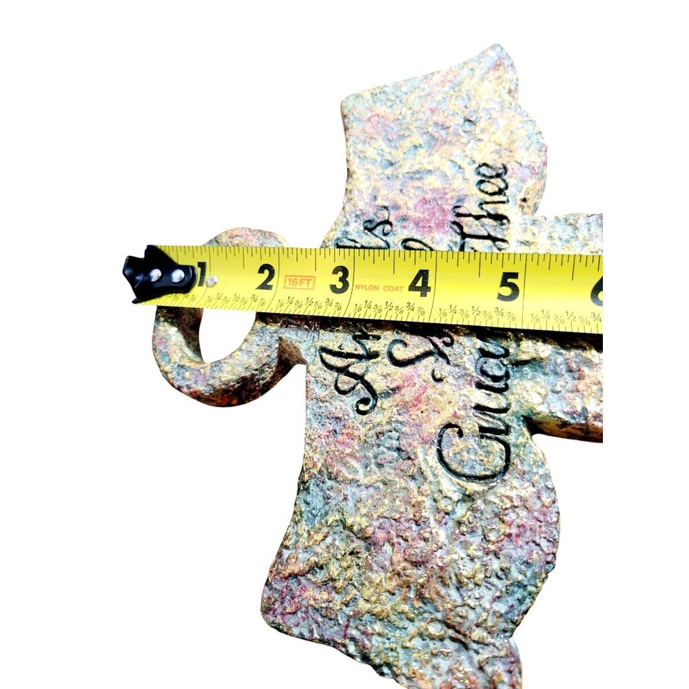 Angels Shall Guard Thee Rustic Wall Hanging Angel Cross 14.5" Tall - Picture 6 of 9